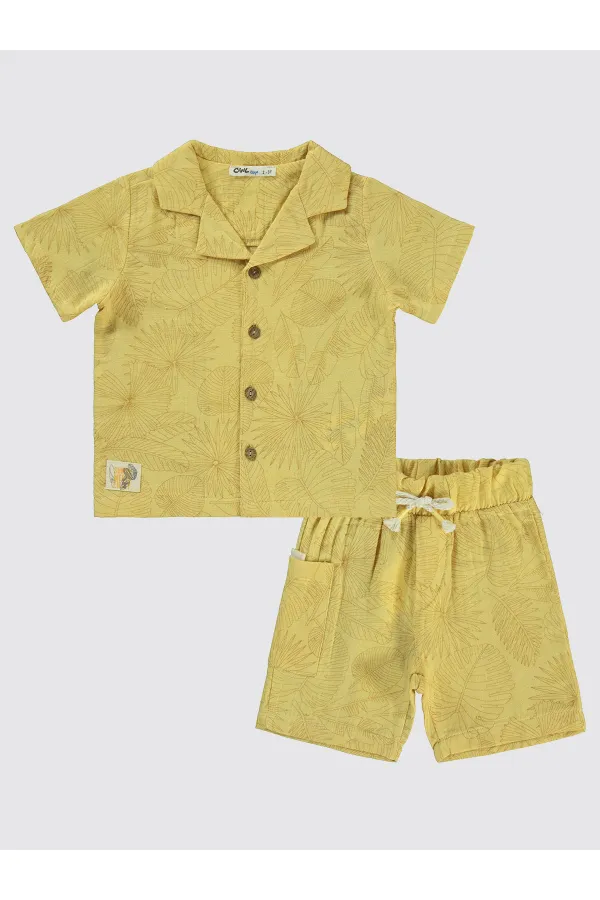 Erkek Çocuk Takım 2-5 Yaş Soft Hardal - Paket