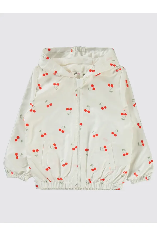 Kız Çocuk Yağmurluk 2-5 Yaş Ekru - Paket