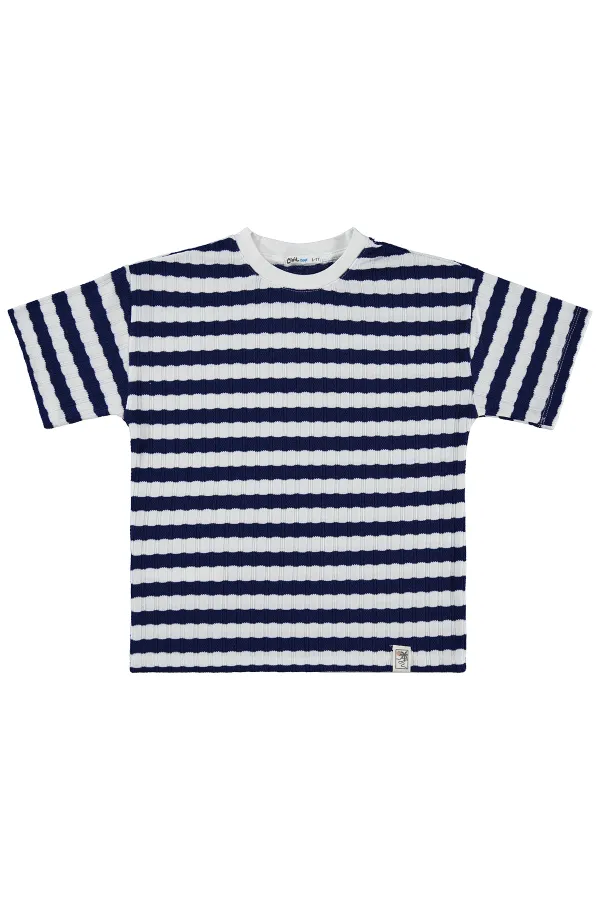 Boys' T-shirt, Ages 6-9, Navy Blue - Pack