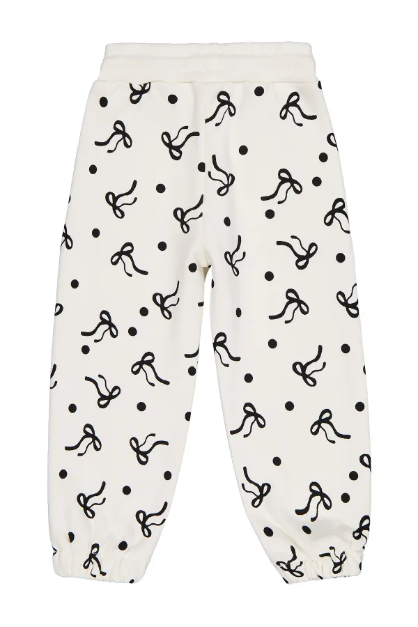 Bas de survêtement fille écru 2-5 ans - Emballage