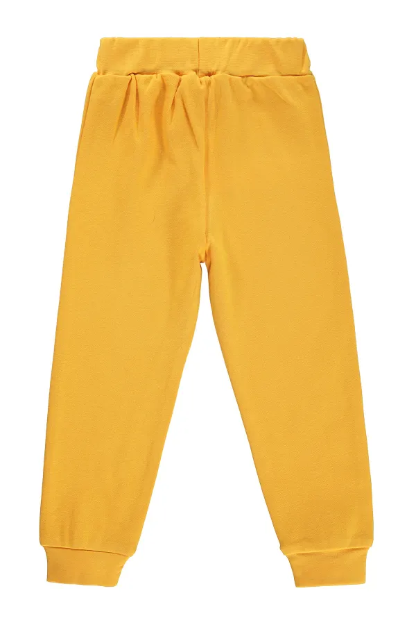 Boy's Tracksuit Bottoms 2-5 Years Mustard - Pack
