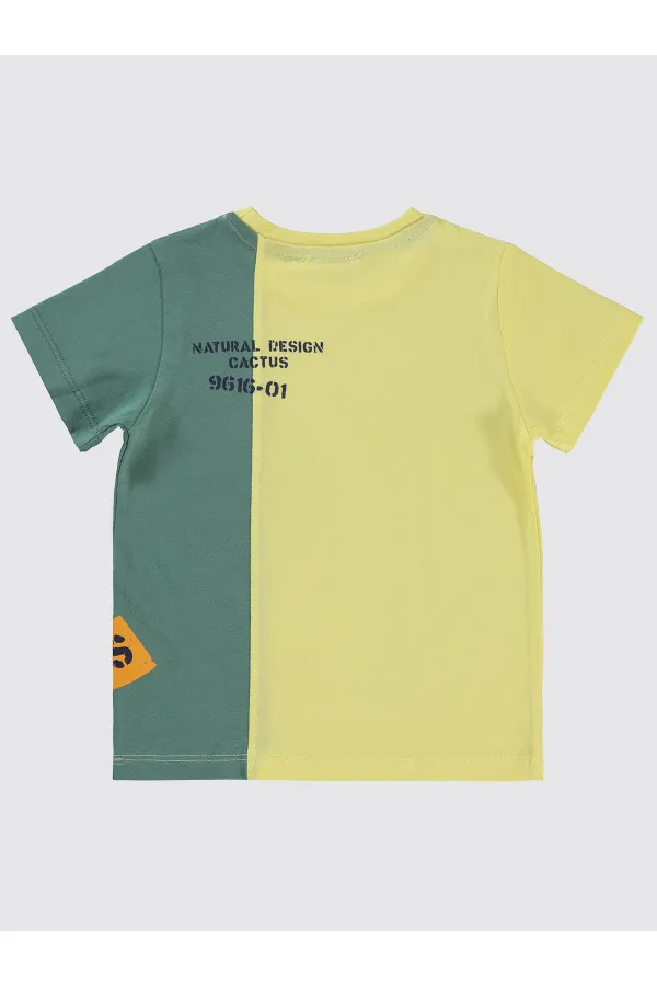 T-shirt garçon jaune clair 2-5 ans - Emballage