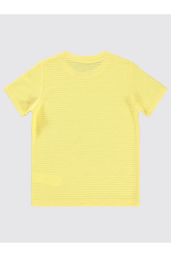 T-shirt garçon 6-9 ans jaune clair - Emballage