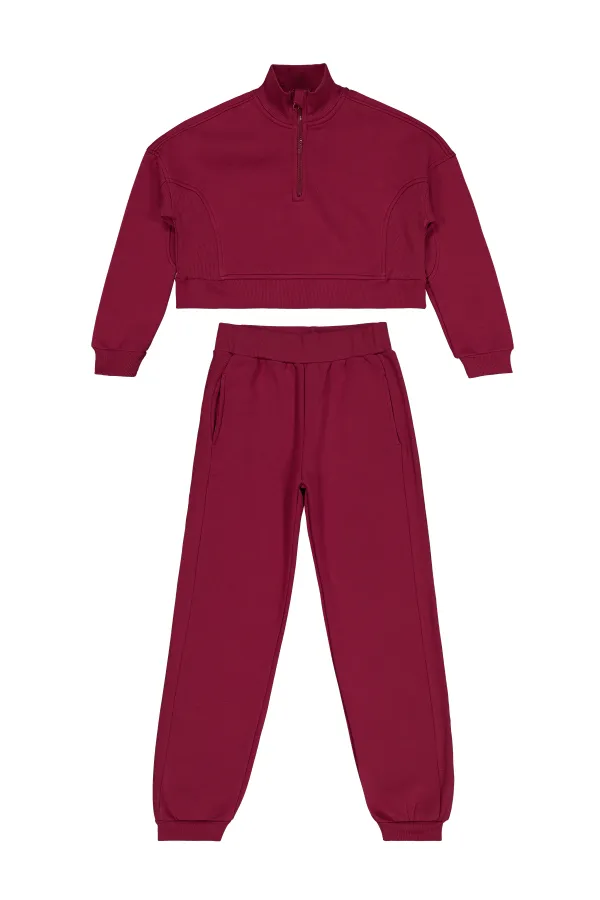 Ensemble de survêtement pour fille 10-13 ans, bordeaux - Emballage