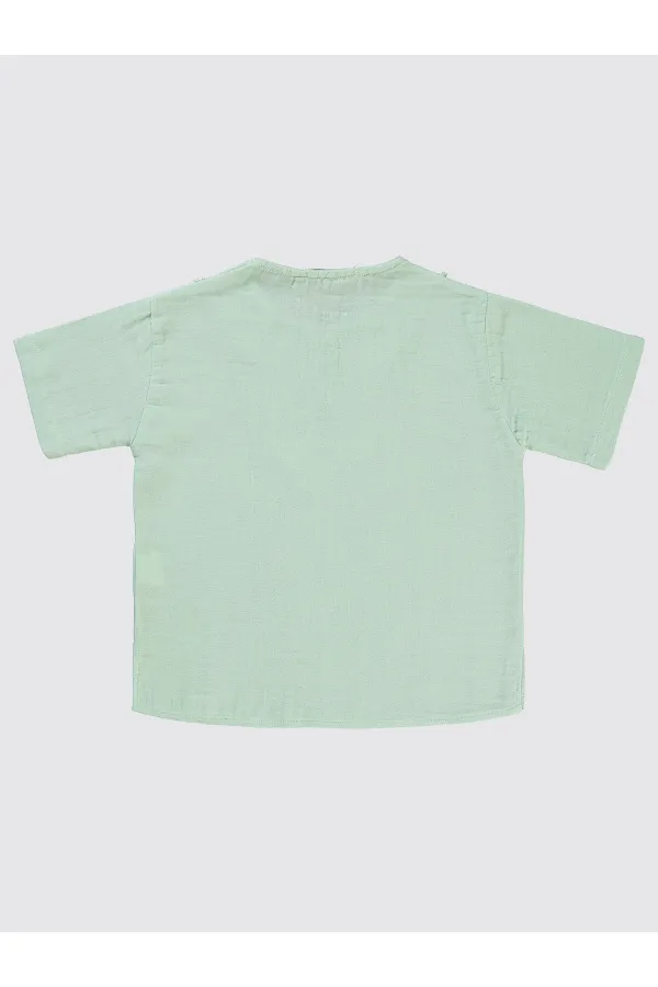 Erkek Çocuk Gömlek 6-9 Yaş Mint - Paket