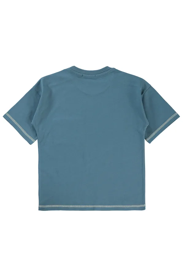 Erkek Çocuk Tişört 6-9 Yaş İndigo - Paket