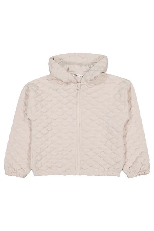 Gilet pour fille, 10-13 ans, couleur pierre - Emballage