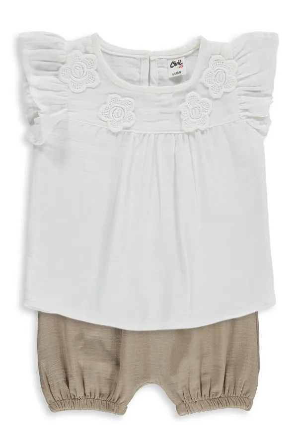 Ensemble bébé 0-24 mois, blanc cassé - Emballage