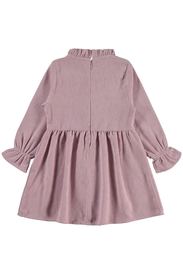 Kız Çocuk Jile ve Elbise 2-5 Yaş Açık Gül Kurusu - Paket