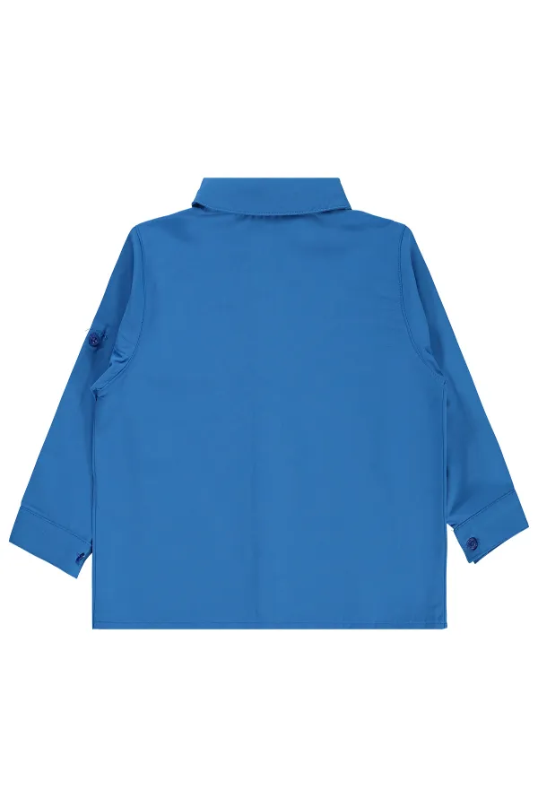 Ensemble chemise garçon 6-9 ans turquoise foncé - Emballage