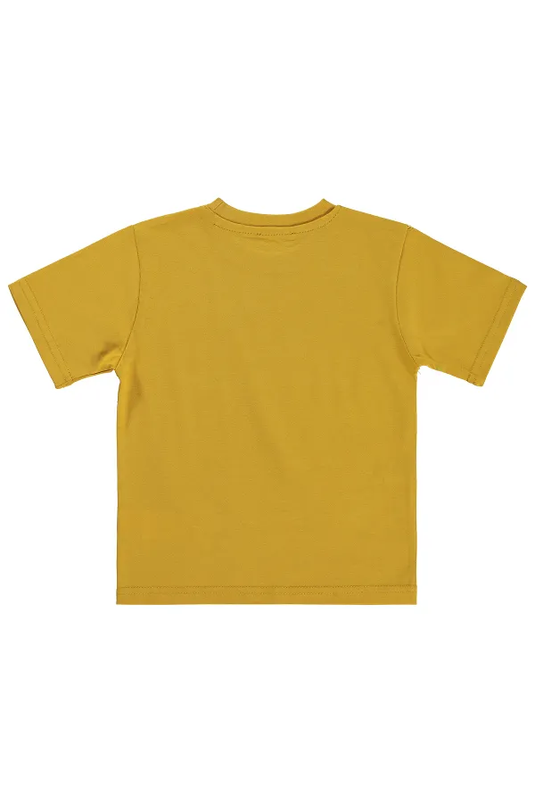 Erkek Çocuk Tişört Km 2-5 Yaş Koyu Hardal - Paket