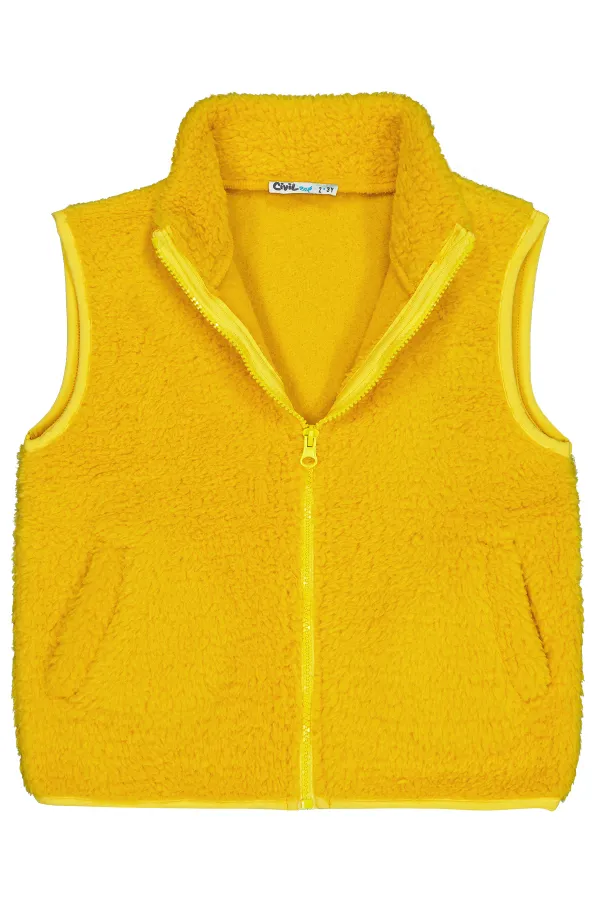 Erkek Çocuk Yelek 2-5 Yaş Hardal - Paket