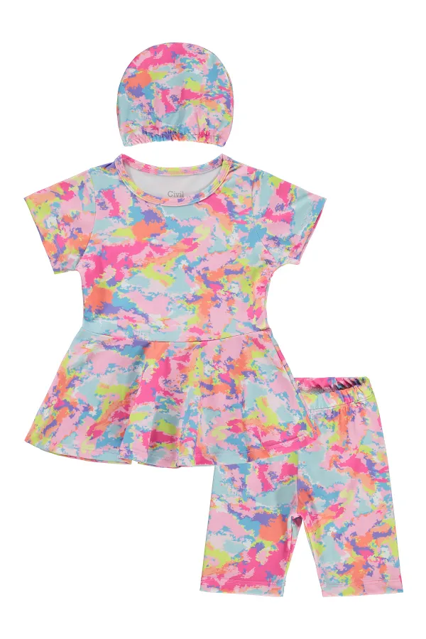 Girls' Swimsuit Set 6-13 Years Batik - Package