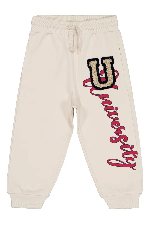 Boys' Sweatpants, Ages 2-5, Stone Color - Pack