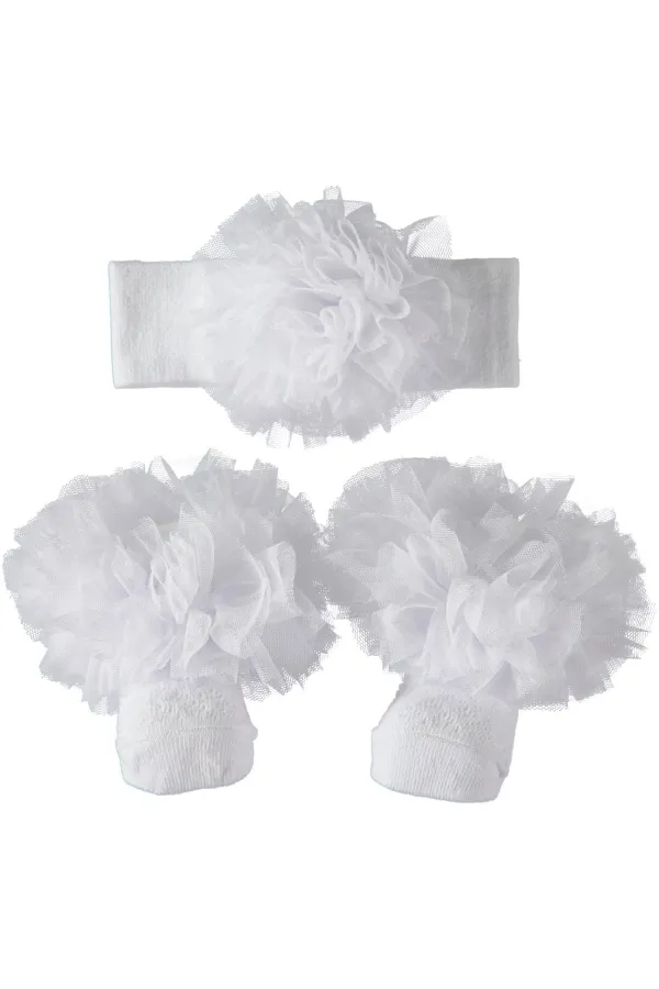 Bebek Çorap Setleri 0-24 Ay Beyaz - Paket