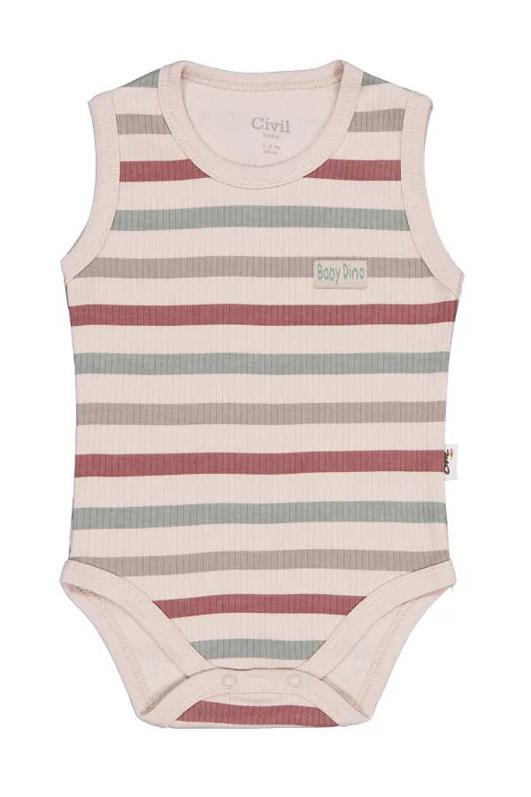 Body bébé à boutons-pression 0-24 mois, couleur pierre - Lot