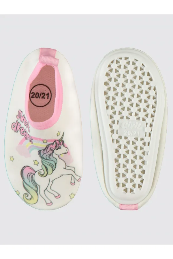 Kız Çocuk Deniz Ayakkabısı 21-25 Numara Beyaz - Paket