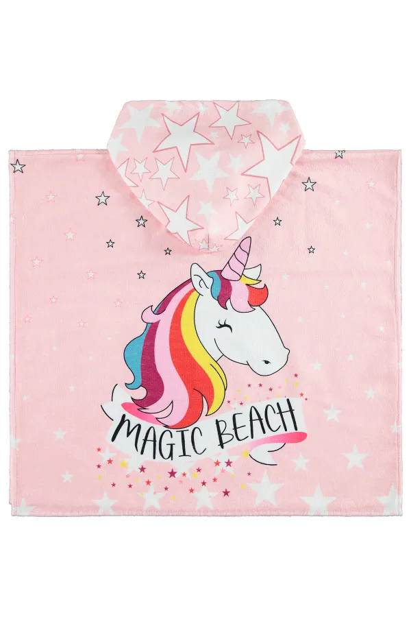 Kız Çocuk Pelerin 2-5 Yaş Pudra - Paket