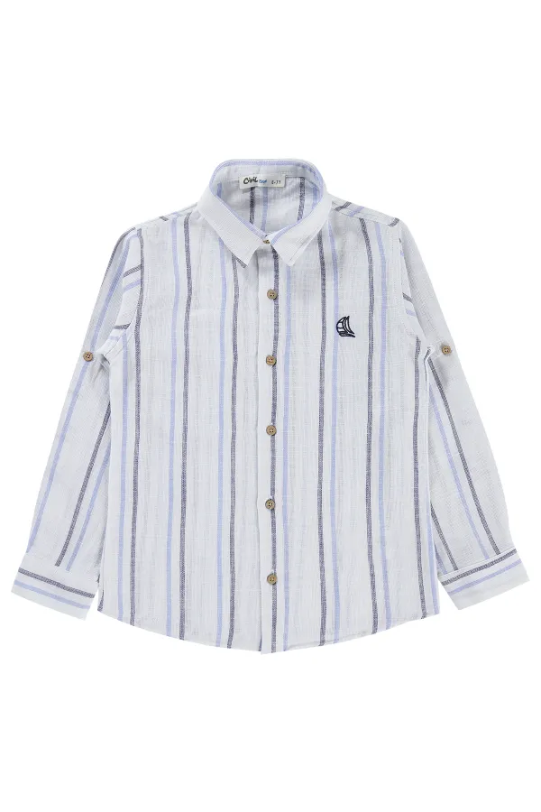 Boys' Shirt, Ages 6-9, Blue - Pack
