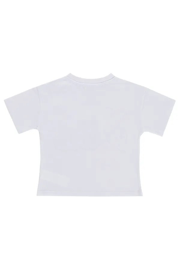 Kız Çocuk Tişört 2-5 Yaş Beyaz - Paket