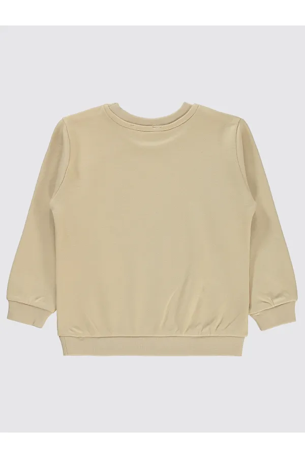 Kız Çocuk Sweatshirt 2-5 Yaş Yulaf Sütü - Paket