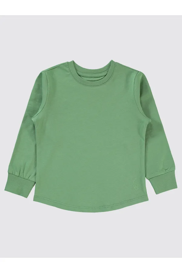 Erkek Çocuk Sweatshirt 2-5 Yaş Açık Haki - Paket