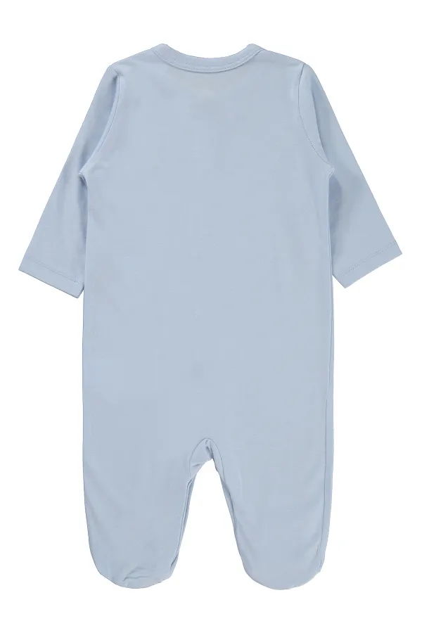 Grenouillère bébé 0-24 mois bleue - Emballage