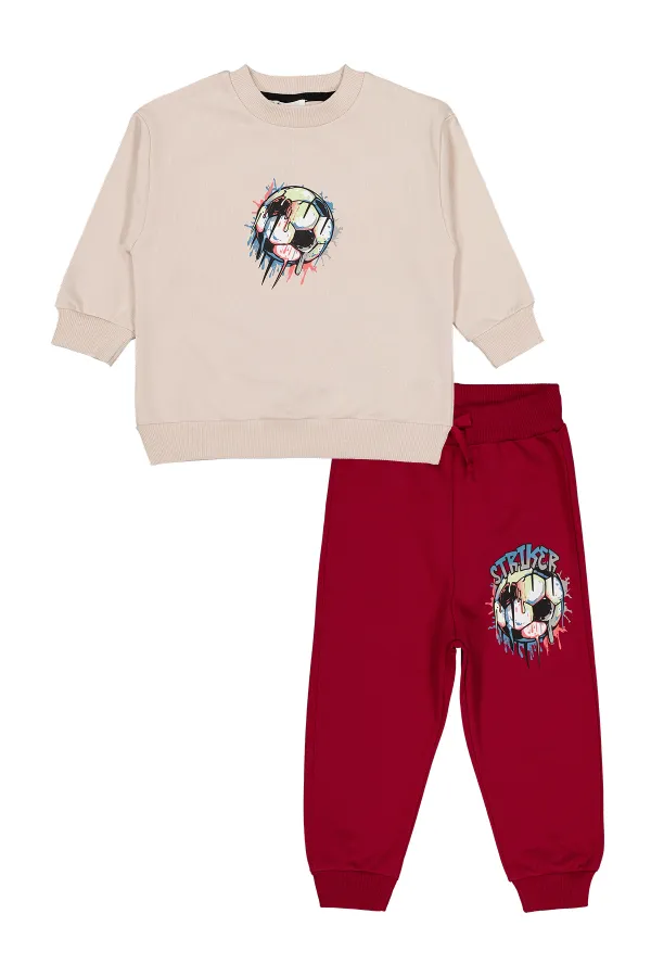 Boys Tracksuit Set for 2-5 Years Old Stone Color - Package Boys Tracksuit Set for 2-5 Years Old Stone Color - Package