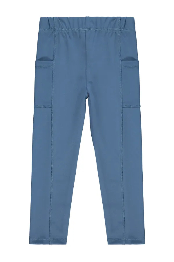 Leggings pour filles, 10-13 ans, couleur pétrole - Lot