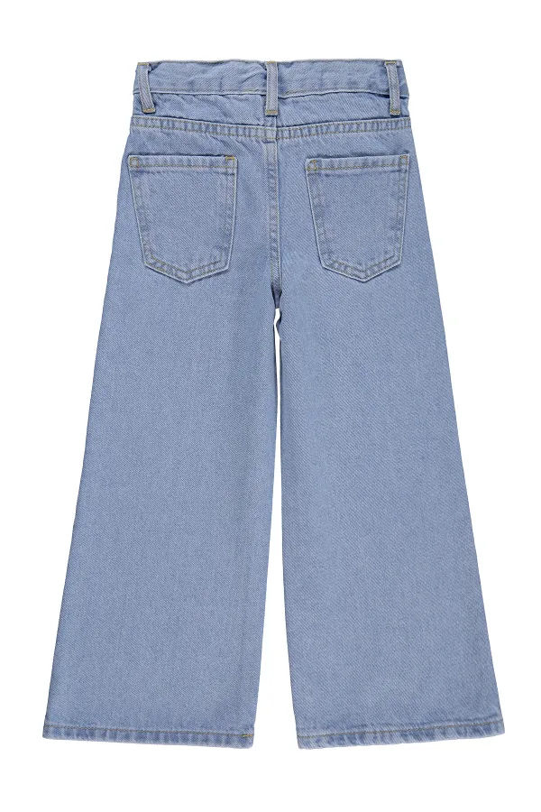 Kız Çocuk Pantolon Kot 6-9 Yaş Açık Mavi - Paket