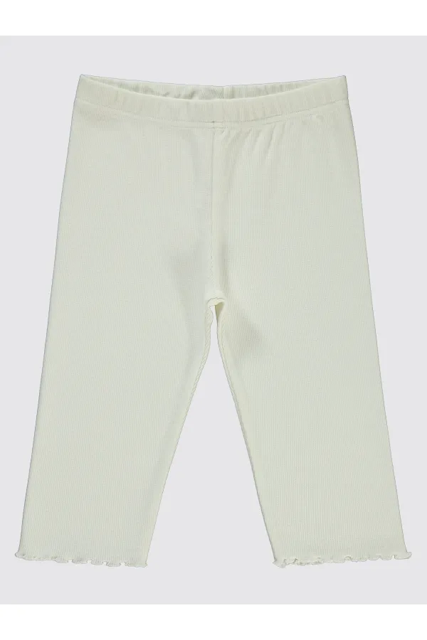 Collants pour filles de 6 à 9 ans, écru - Paquet