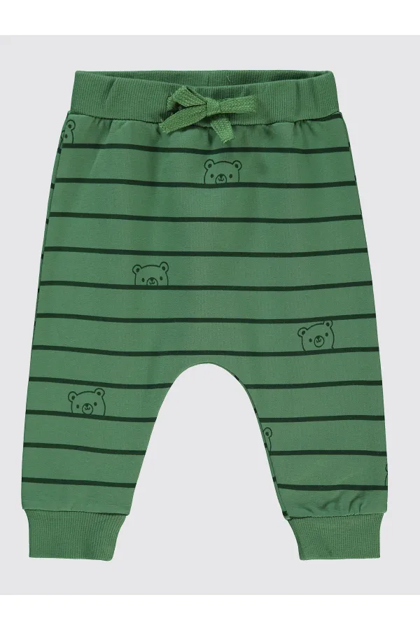 Baby Tracksuit Bottoms 0-24 Months Khaki - Pack