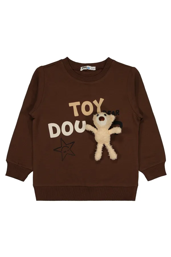 Erkek Çocuk Eşofman Takımı 2-5 Yaş Kahve - Paket