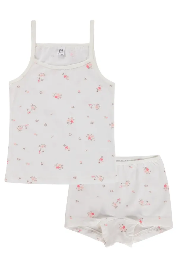 Kız Çocuk İç Çamaşırı Takım 2-9 Yaş Ekru - Paket