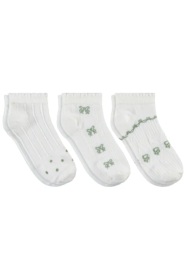 Kız Çocuk Patik Çorap 2-9 Yaş Standart - Paket