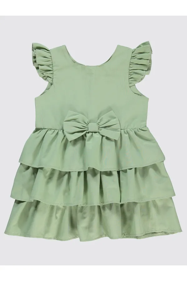 Girl's Vest and Dress Ages 2-5, Almond Green - Package