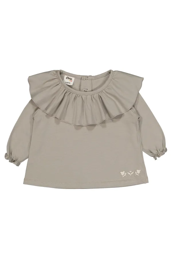 Bebek Sweatshirt 0-24 Ay Açık Gri - Paket