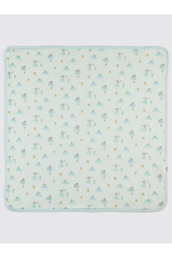 Couverture et lange pour bébé 0-24 mois bleu - Emballage