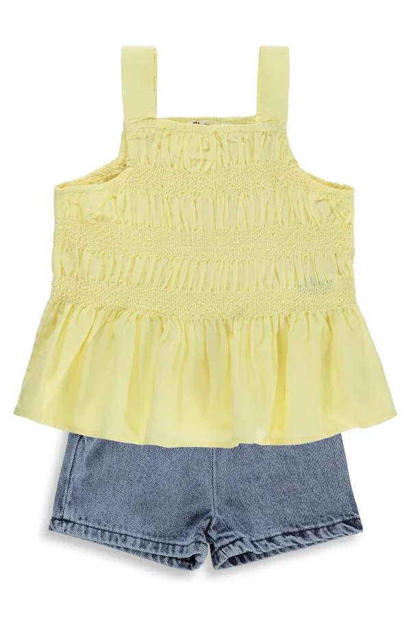 Ensemble d'équipe pour filles de 2 à 5 ans, jaune - Emballage