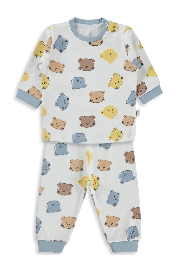 Ensemble pyjama bébé 0-24 mois bleu ciel - Emballage