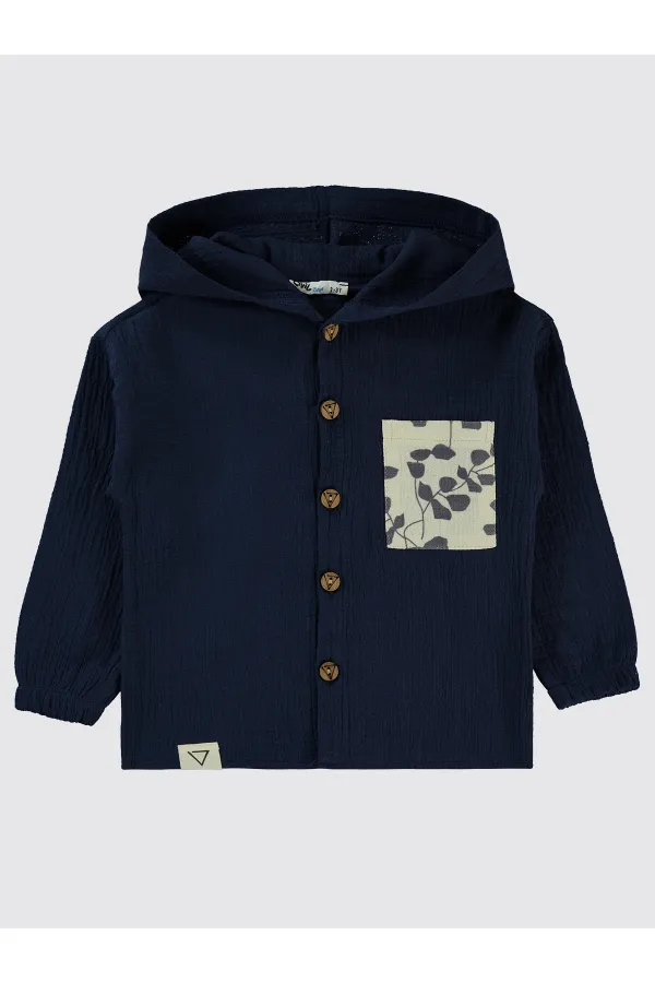 Chemise garçon bleu marine 2-5 ans - Emballage