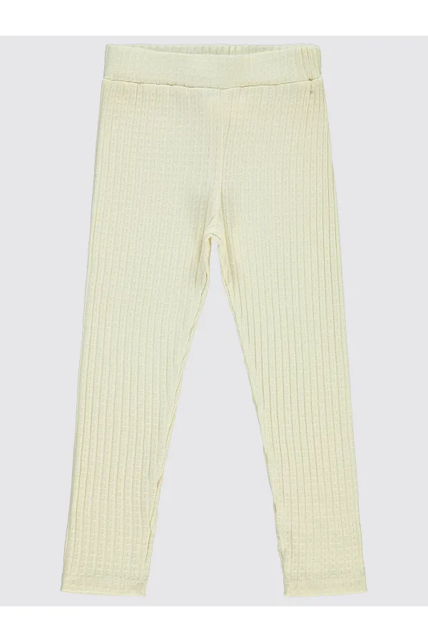 Collants pour filles de 6 à 9 ans, couleur craie - Lot