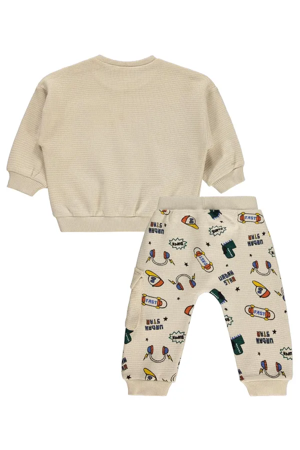 Bebek Takım 0-24 Ay Taş Rengi - Paket