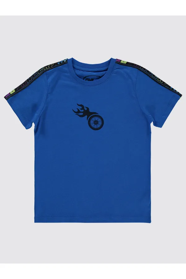 T-shirt garçon 6-9 ans turquoise foncé - Emballage