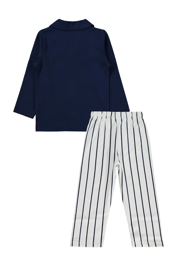 Erkek Çocuk Pijama Takımı 2-5 Yaş Lacivert - Paket