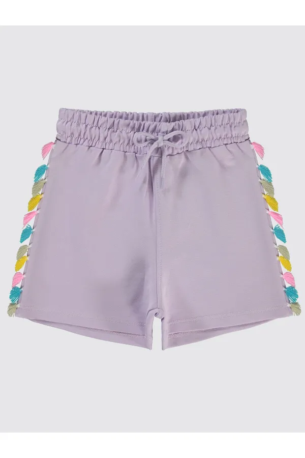Kız Çocuk Şort 6-9 Yaş Lila - Paket