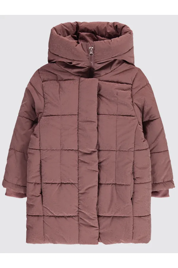 Kız Çocuk Mont 2-5 Yaş Pudra - Paket
