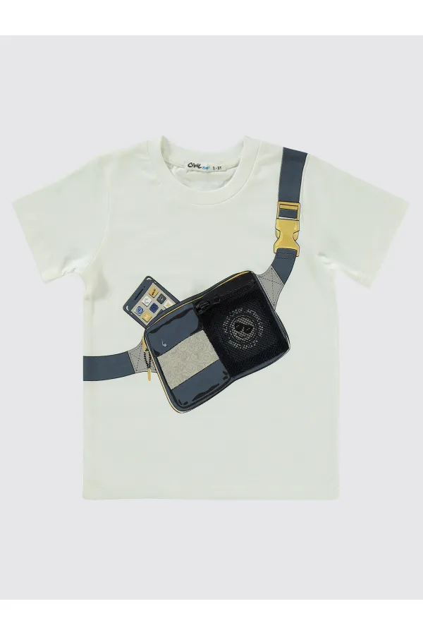 Erkek Çocuk Takım 2-5 Yaş Ekru - Paket