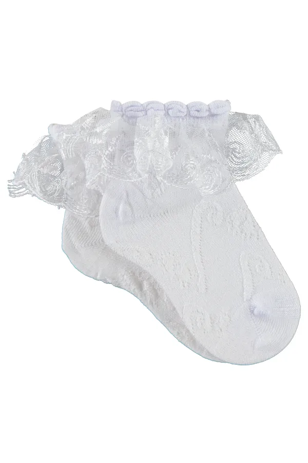 Kız Çocuk Soket Çorap 2-9 Yaş Beyaz - Paket Kız Çocuk Soket Çorap 2-9 Yaş Beyaz - Paket