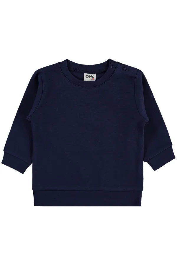 Bebek Sweatshirt 0-24 Ay Lacivert - Paket Bebek Sweatshirt 0-24 Ay Lacivert - Paket